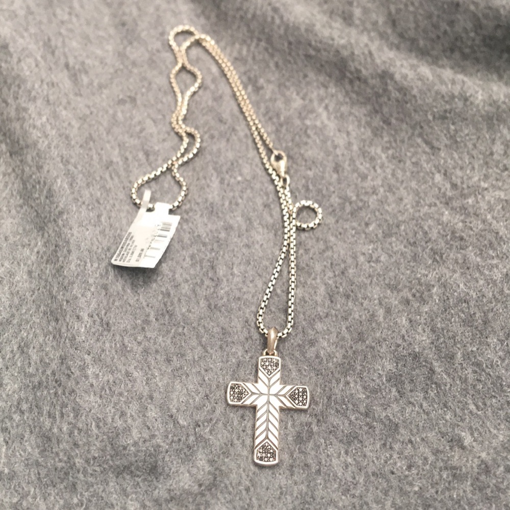 Men’s David Yurman Cross necklace